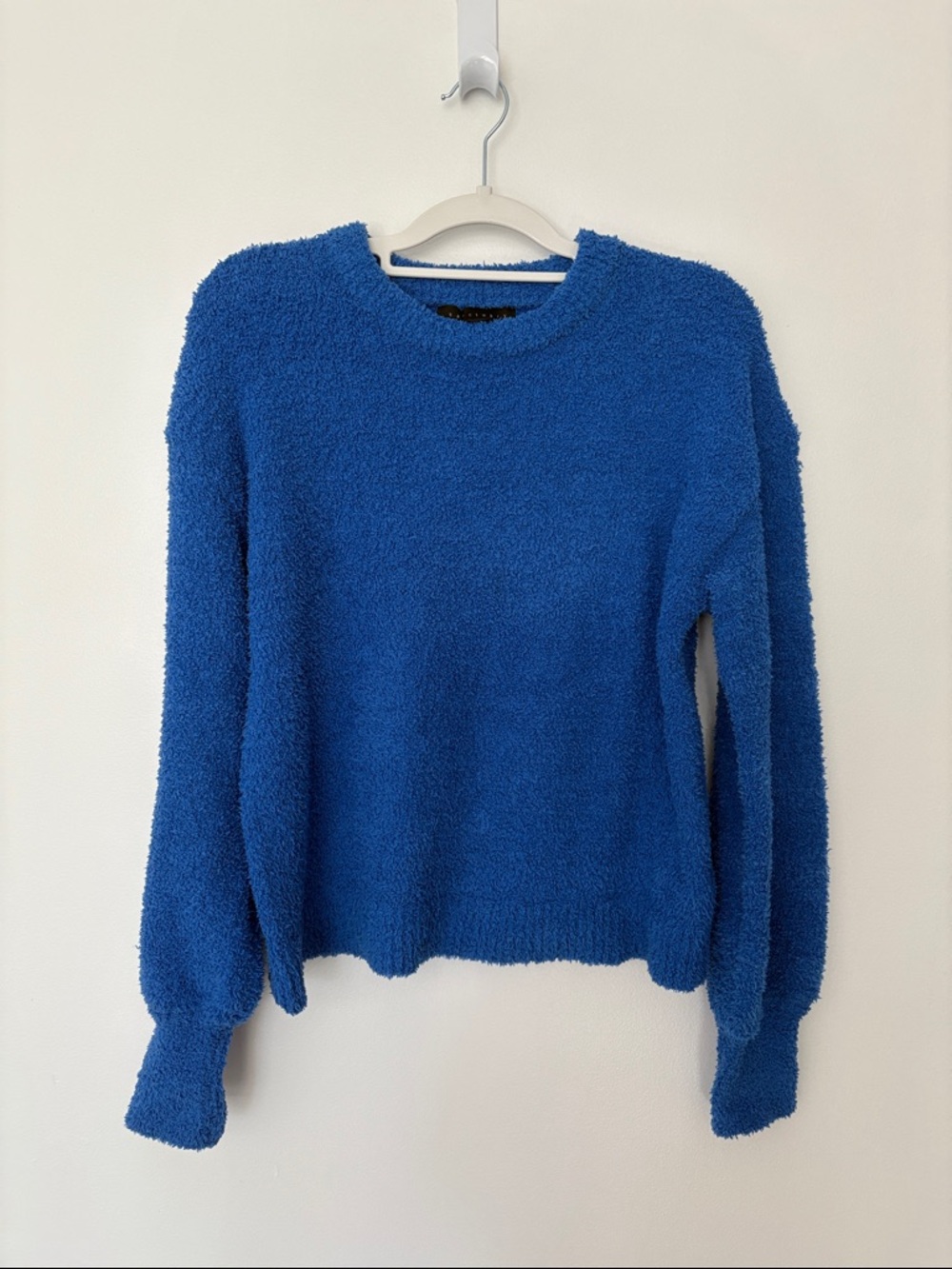 Sanctuary Plush Crewneck Sweater in Electric Blue